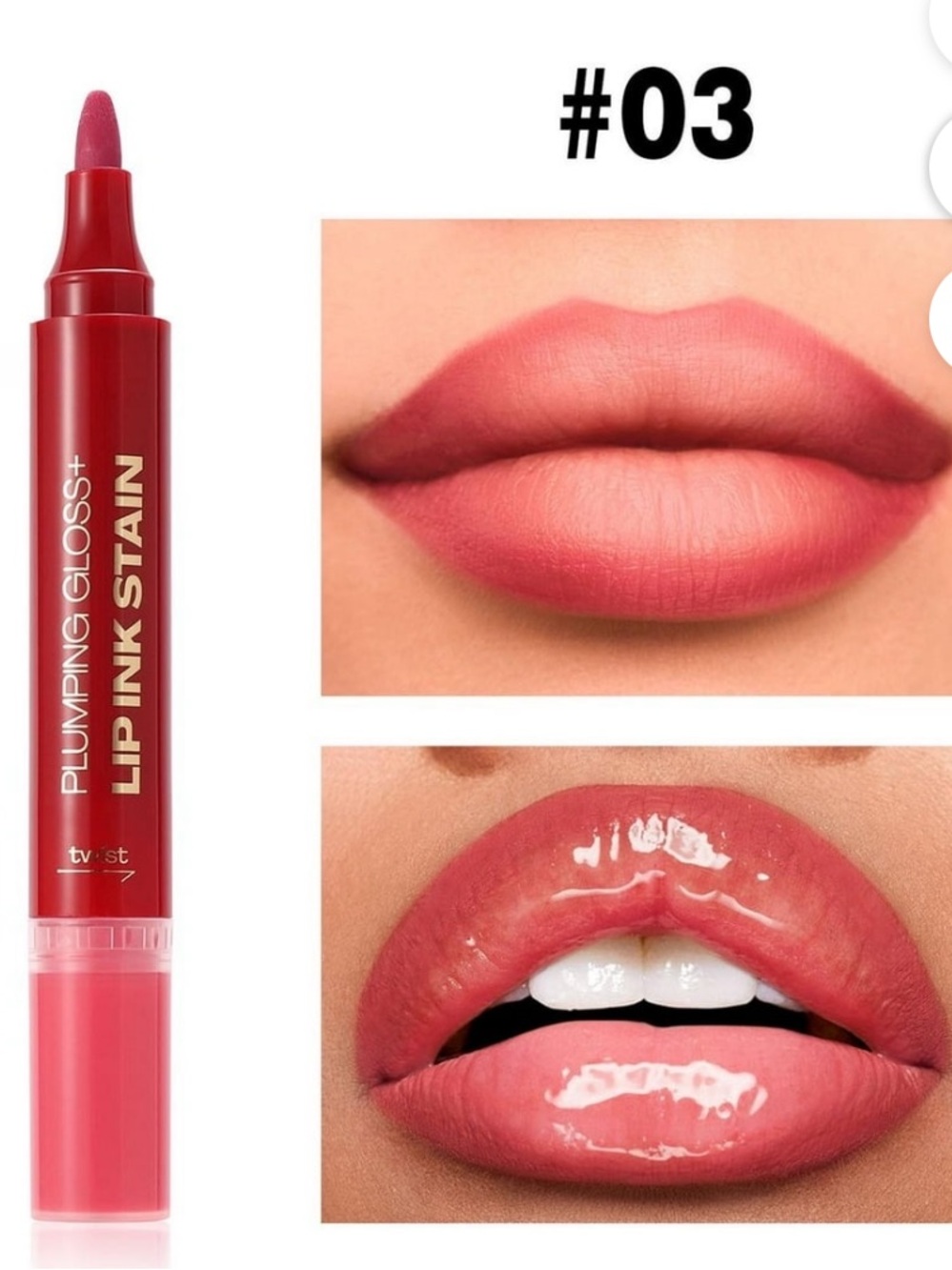 Handaiyan Lip Marker,Liquid Lip Liner, 2 In 1 Matte Waterproof Longwear Lip Tint